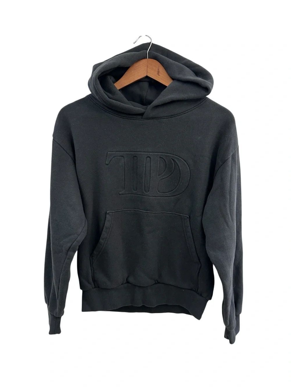 Taylor Swift TTPD Black Embossed Hoodie and Sweatpants Set Black Size Small - Picture 8 of 13